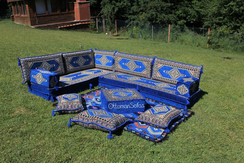 8'' L Shaped Arabic Floor Seating Sofa Setl Shaped Etsy