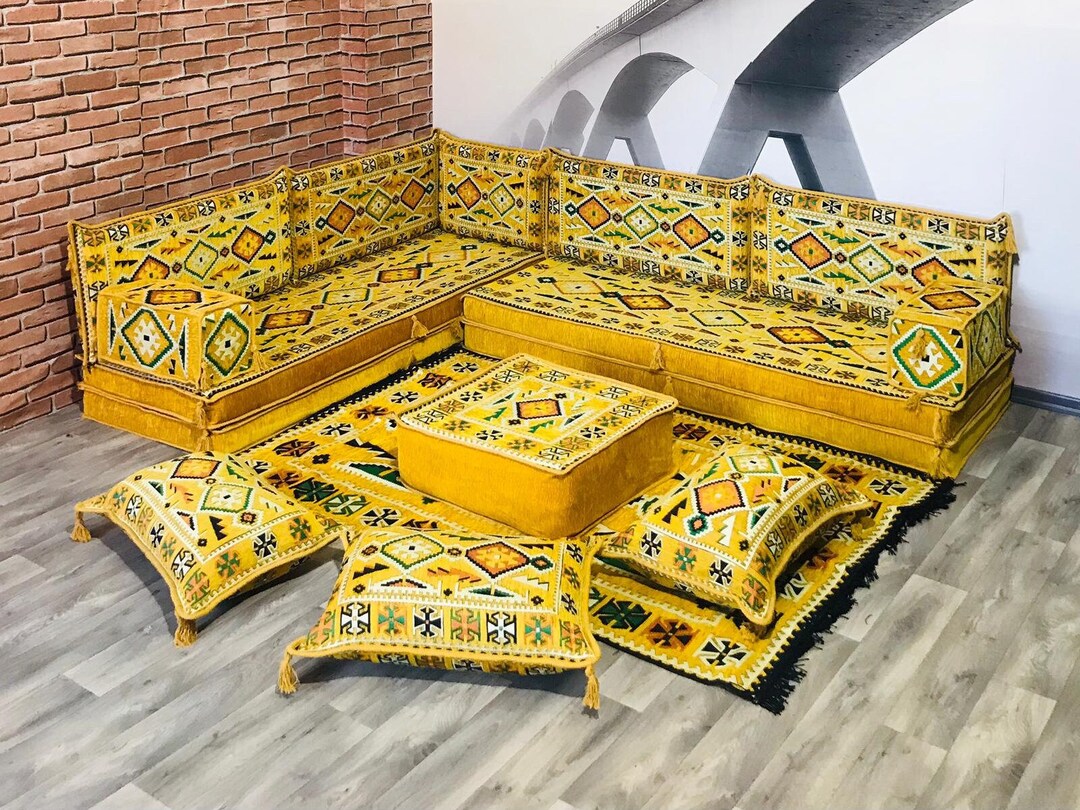 8'' L Shaped Arabic Floor Seating Sofa Set,l Shaped Bench,l Shaped Corner Sofa,sectional Sofa
