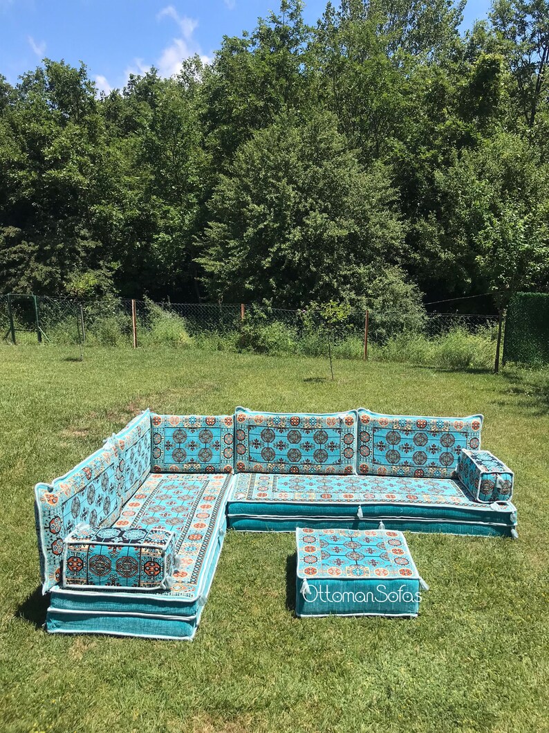 8'' L Shaped Arabic Floor Seating Sofa Setl Shaped Etsy