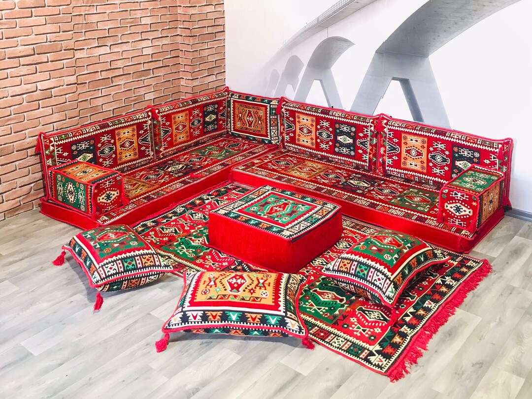 L Shaped Arabic Floor Seating Sofa Set,l Shaped Bench,l Shaped Corner