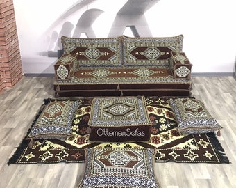 8'' Arabic Floor Seating Sofa Set,Loveseat Sofas,Arabic Jalsa,Sectional Sofas,Floor Cushions,Bench Cushions,Window Seating Sofas,Jalsa