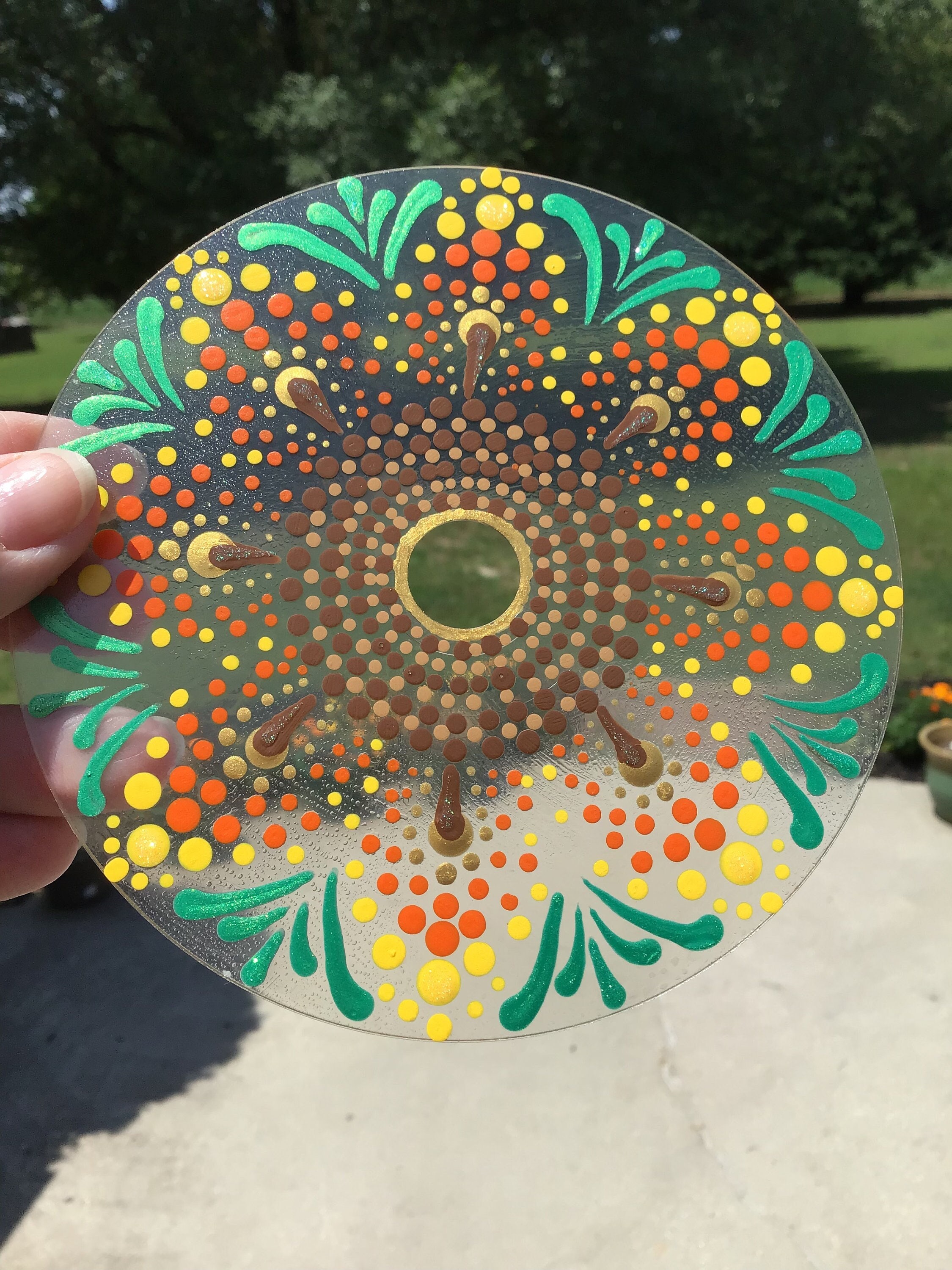 aesthetic peach painting clear cd