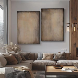 Large Original Brown Abstract Wall Art, Brown Abstract Oil Painting Brown Wabi-Sabi Painting Brown Minimalist Wall Painting Brown Wall Decor