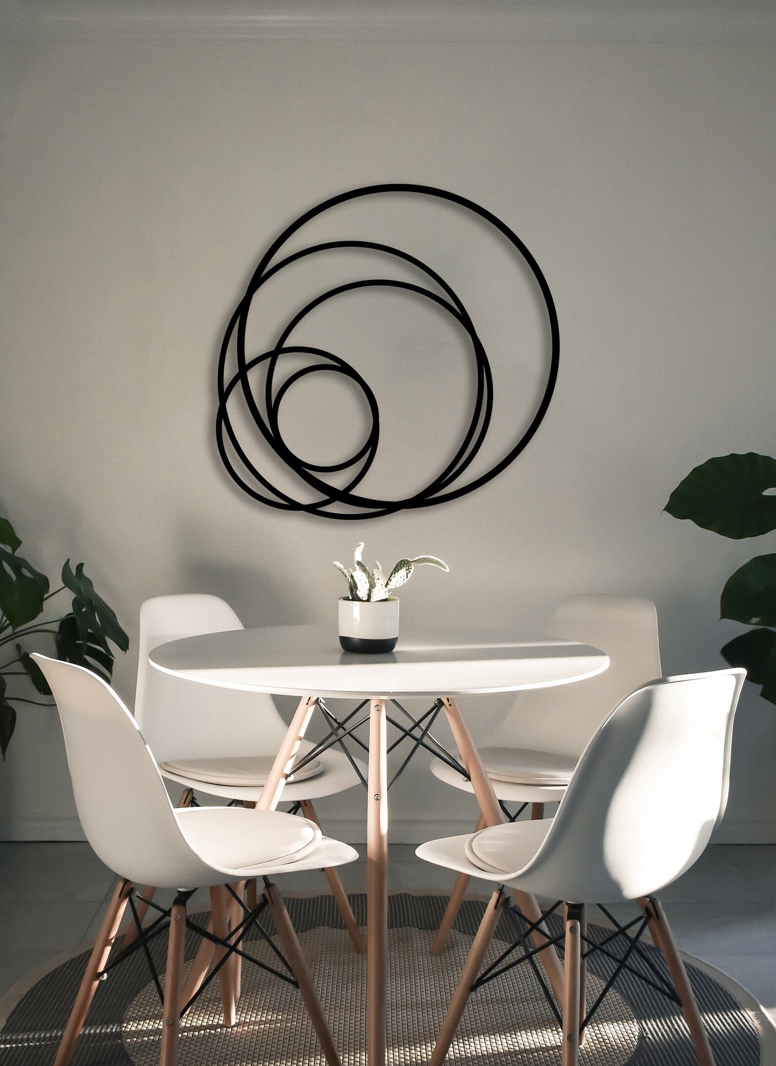 Metal Circles Wall Decor Abstract Metal Wall Art Large Metal Etsy