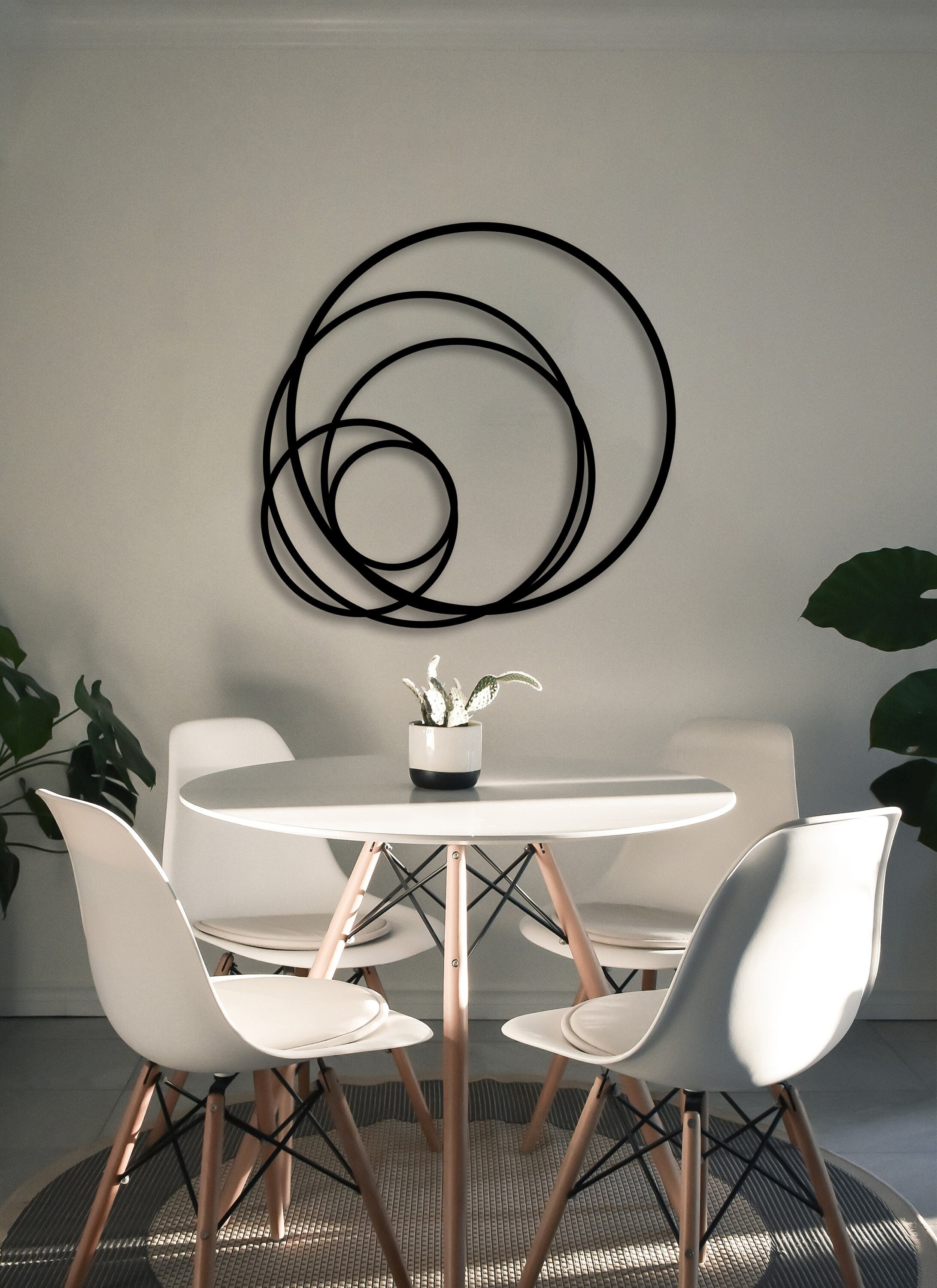 Metal Circles Wall Decor Abstract Metal Wall Art Large Metal Etsy