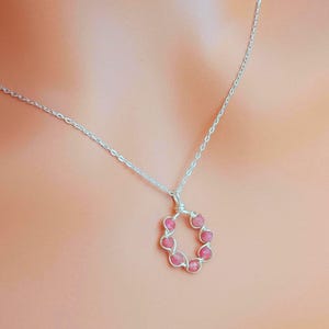 Pink Tourmaline Sterling Silver Necklace: October Birthstone Jewelry