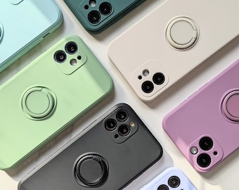 360 magnetic loose ring Silicone case for iphone 14 Pro Plus 13 12 11 Pro Max X/Xs Xs Max XR 7/8 Plus Mini