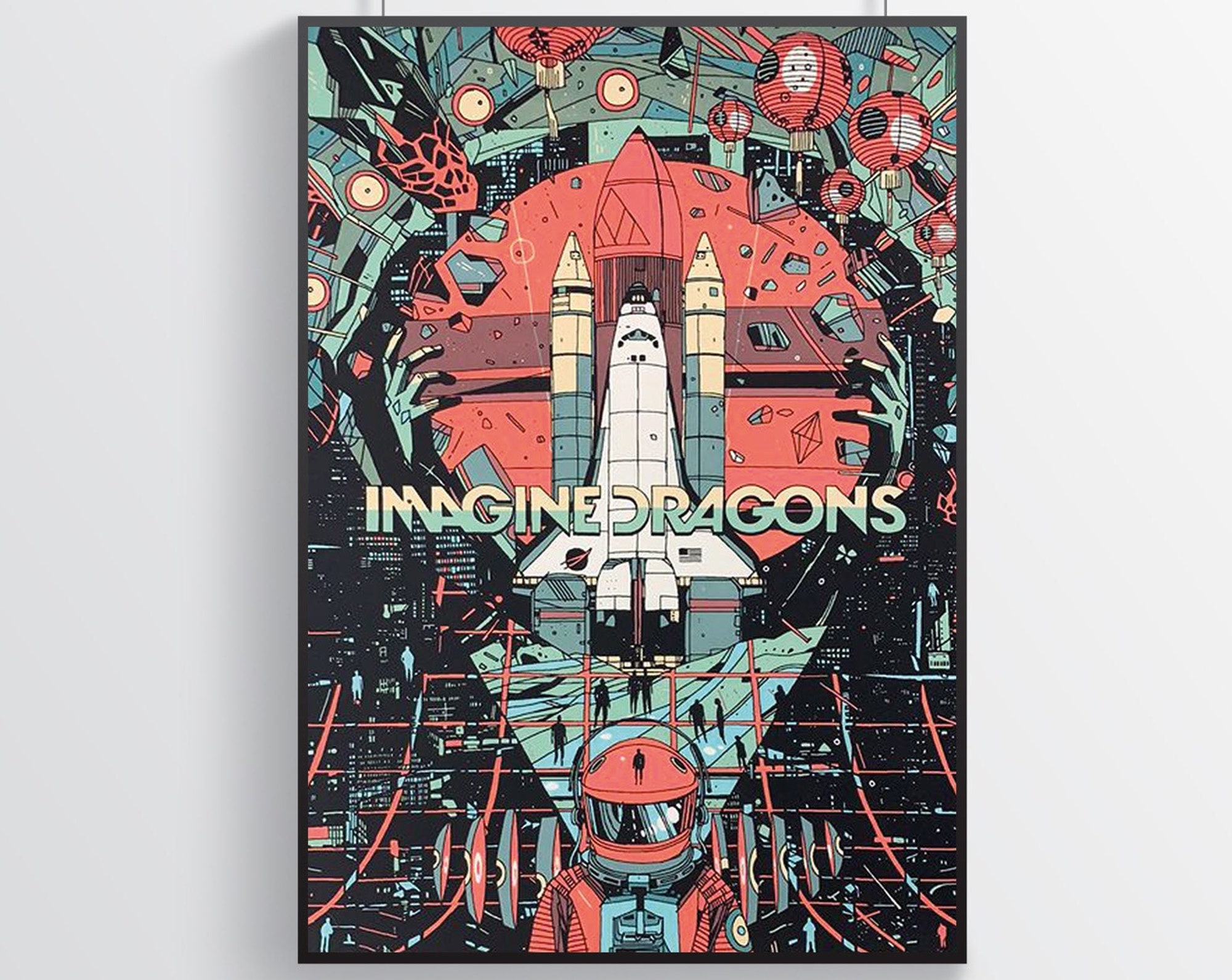 Discover Imagine Dragons Poster | Music Poster | Rock'n Roll Poster | Music Lovers | Home Decor