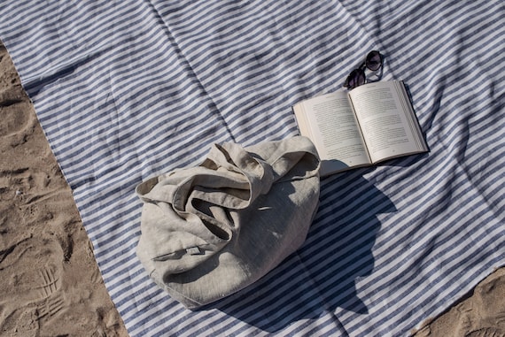 Linen beach blanket sale