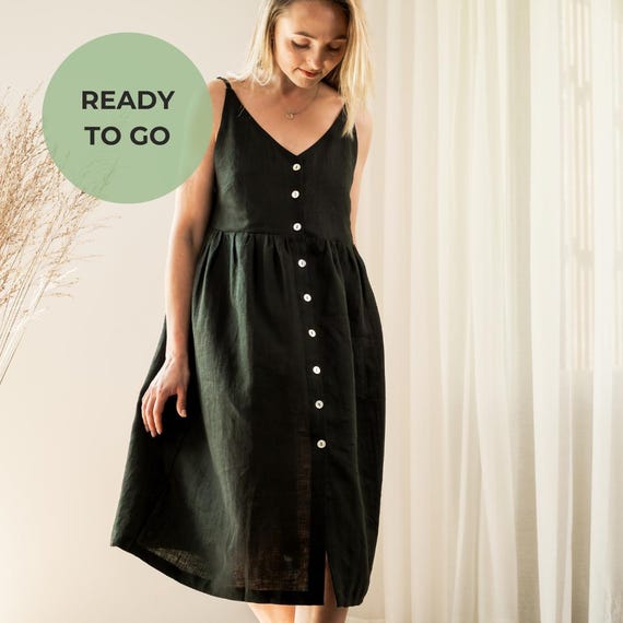 Linen Sundress Women Summer Linen Dress Loose Fitting V Neck Dress Linen Summer Dress Black Gift for Her Birthday - MADE TO ORDER - Etsy Linen Sundress Women Summer Linen Dress Loose Fitting V Neck Dress Linen Summer Dress Black Gift for Her Birthday - MADE TO ORDER - Etsy