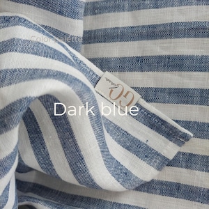 Summer Beach Towel Linen Picnic Blanket Blue Striped Beach Blanket Extra Large Beach Towel Sustainable Gift For Mom Who Has Everything image 15