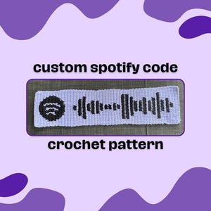 Personalized Scannable Spotify Song Code Crochet Tapestry PATTERN ONLY