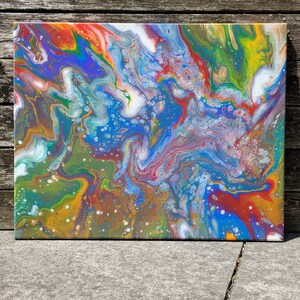 Indecision- 16"x20" acrylic pour painting