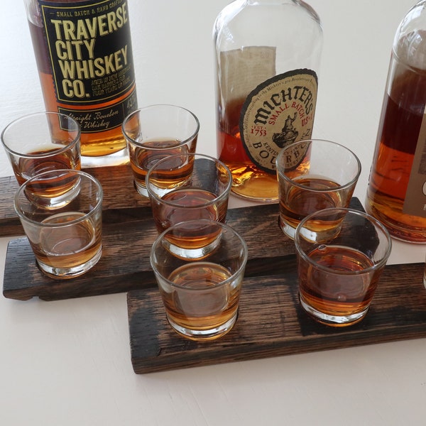 Bourbon Barrel Stave Flight Board