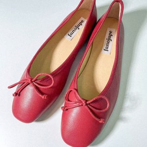 Quilted Flats in Red  Flats, Leather flats, Quilted