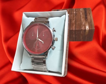 Reloj minimalista de acero inoxidable para hombre, correa de cuero negro, regalo de moda.