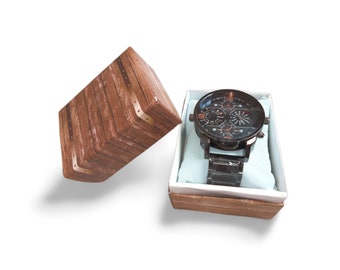 Black Stainless Steel Men's Watch | Minimalist Style Wristwatch