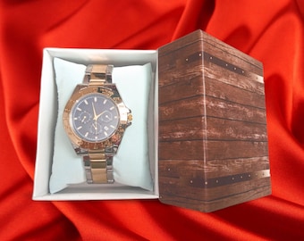 Men's Classic Stainless Steel Wrist Watch, Waterproof