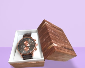 Black Stainless Steel Men's Wristwatch | Stylish Gift for Him