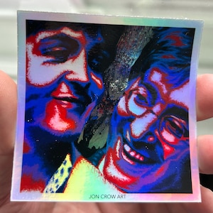 Sticker - “Two of Us” Holographic of John Lennon & Paul McCartney 3”x3”
