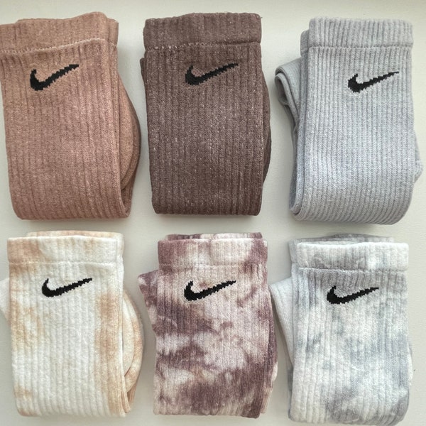 Neutral Nike Tye Dye Crew Socks * Unisex