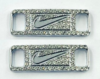 New Nike Glitter Lace Locks Buckles Buckles Gold Silver Air Force 1 Jordan Dunk