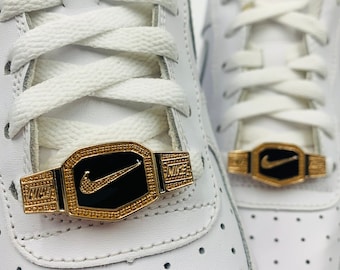 New Nike Lace Locks Buckles Gold Silver Air Force 1 Jordan Dunk