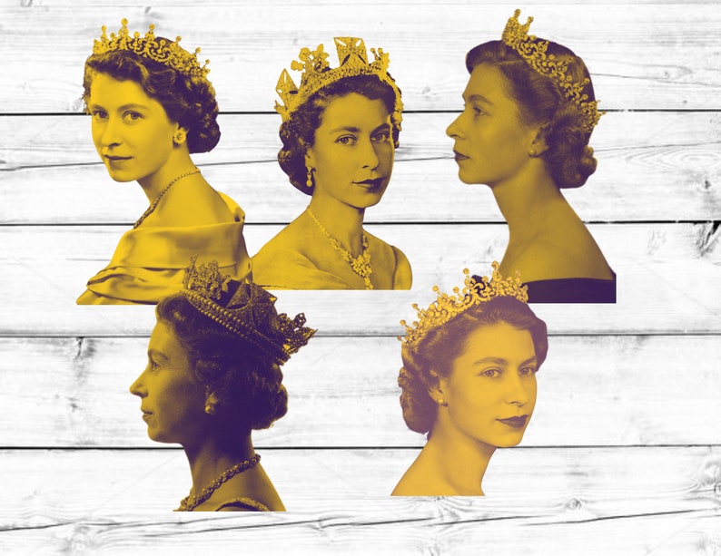 Queen Elizabeth Clip Art Digital Queen Elizabeth Printable - Etsy