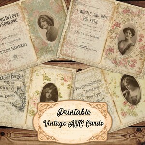 Printable ATC Cards Vintage ATC Cards Victorian ATC Cards - Etsy