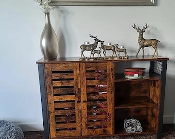 Industrial Style Sideboard, Large Industrial Cabinet, Hallway Industrial Buffet, Living Room Sideboard, Rustic Sideboard With Metal Legs NEW