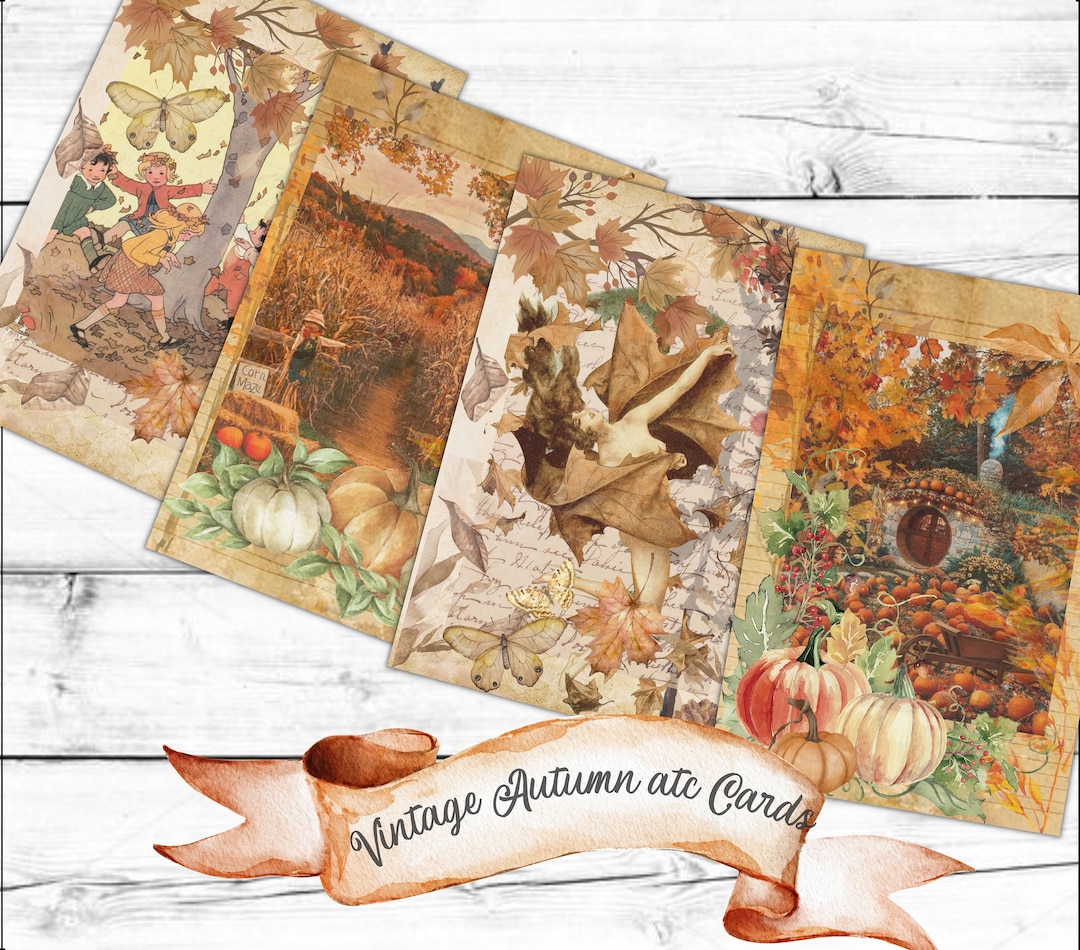 Autumn Junk Journal Printable Autumn Ephemera Autumn ATC - Etsy