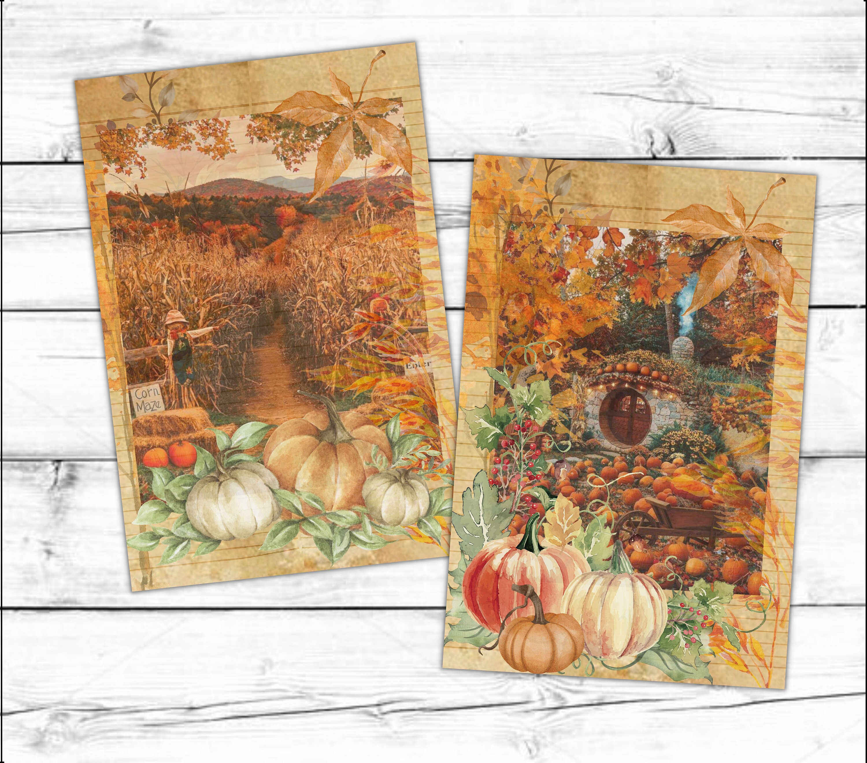 Autumn Junk Journal Printable Autumn Ephemera Autumn ATC - Etsy