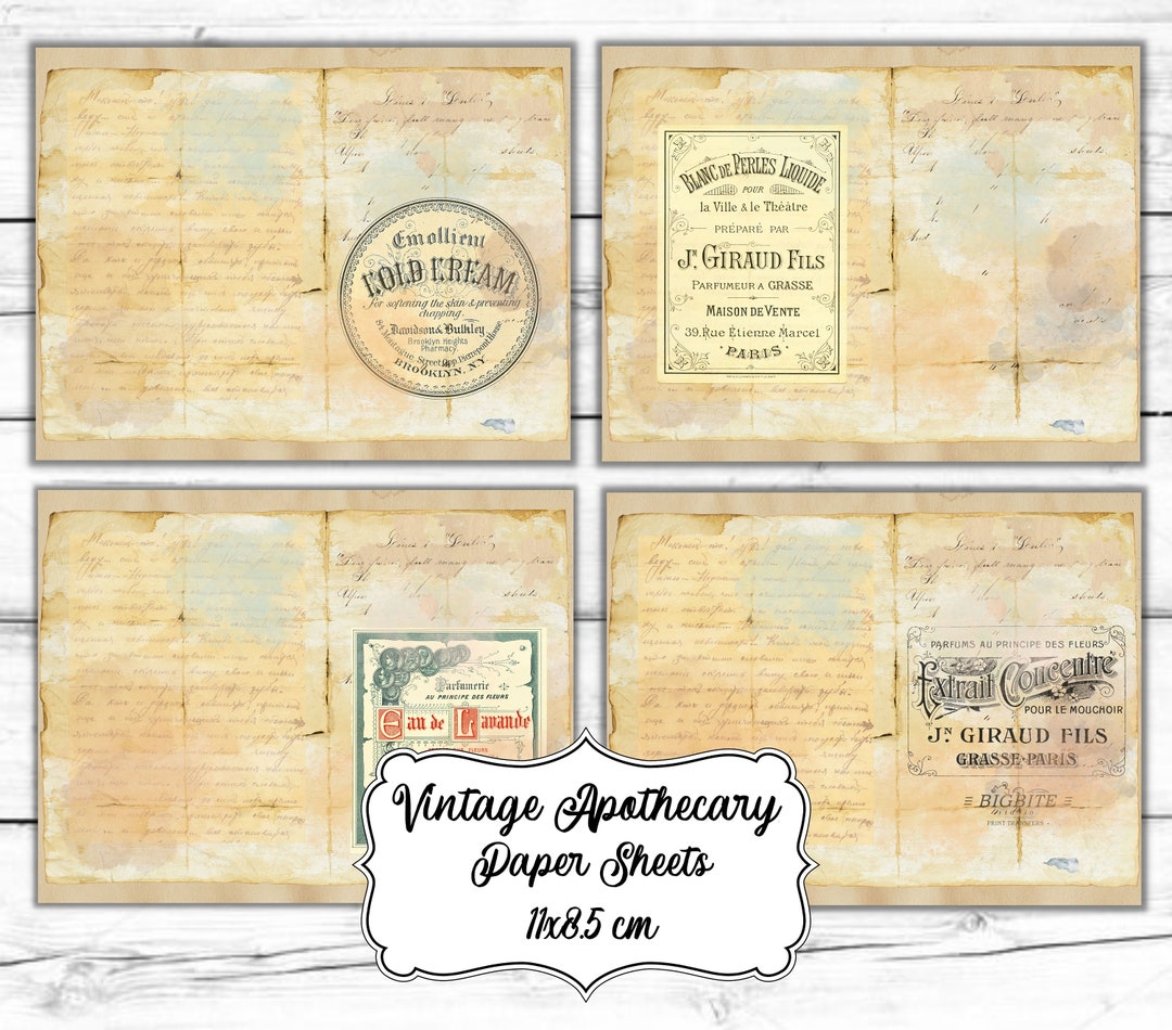 Victorian Apothecary Labels Apothecary Junk Journal Vintage - Etsy