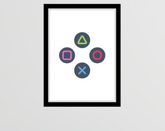 Pôster de PlayStation, Arte de Parede Imprimível para Jogador de PS, Pôster de PS, Impressão de Jogador, Arte de Jogador, Download Digital, Playstation 5, Tema de Videogame