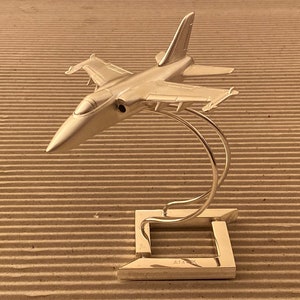 Aeritalia AMX Collector&#39;s Airplane Model 1:100 Scale Silver Plated