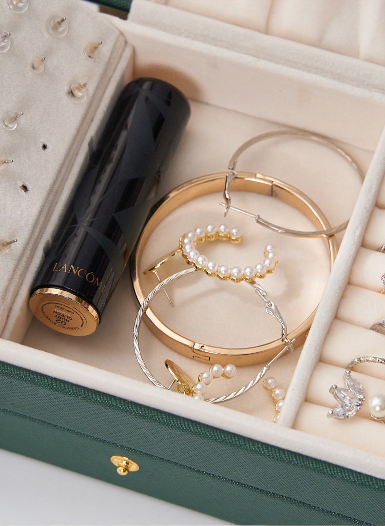 Jewellery Box-jewelry Box-jewelry Organizer-jewellery Ring Box-travel  Case-girls Box-bridesmaid Gift-three Layers-hook Design-large Capacity 