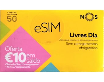 Portugal Réseau eSIM NOS compatible 5G Numéro numérique Qrcode vitesse rapide +351 OTP WhatsApp, Facebook....