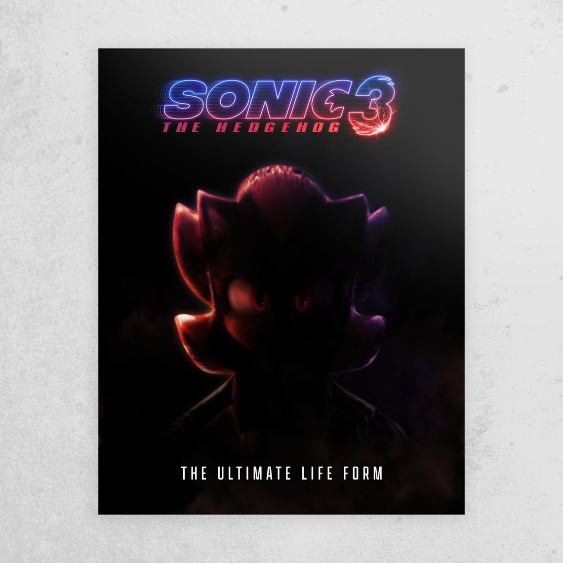 sonic 3 shadow poster