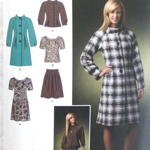 Simplicity Sewing Pattern 2764, Uncut, Misses/Miss Petite, Easy Chic, Coat or Jacket Pattern, Dress or Top Pattern, Skirt  Sizes 4 to 12