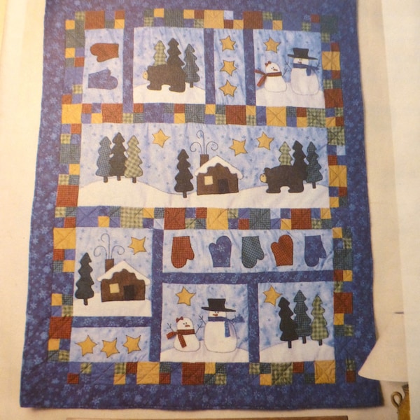 McCall's Sewing Pattern, An American Tradition, Winter Scene Quilted Items, Full Size Quilt, Vintage 1999, Uncut, #2443