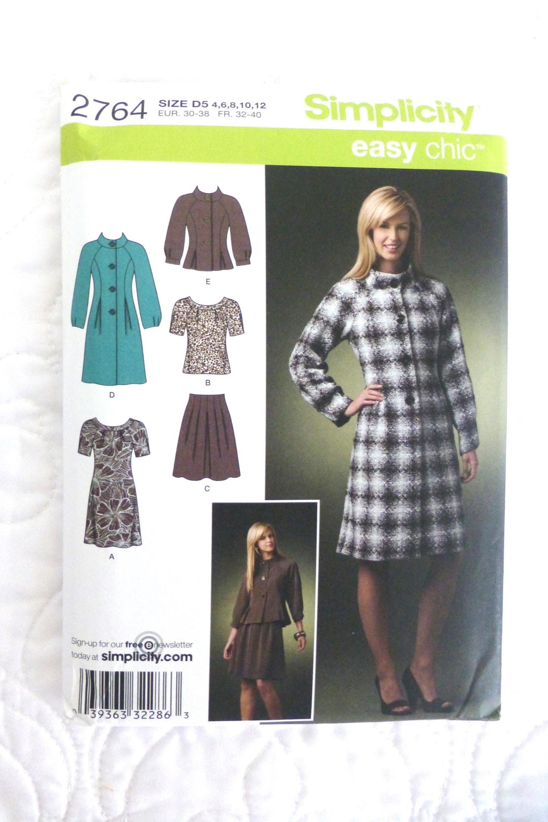 Simplicity Sewing Pattern 2764, Uncut, Misses/miss Petite, Easy Chic ...
