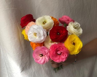 Crepe paper open ranunculus