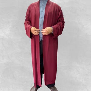 Thin and wrinkle-free Fabric Men Prayer Jubbah, Turkish Robe, Muslim Men Non Bottom Cellabi