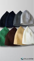 8 pieces Mens Islamic Knitted Hat For him, Soft Kufi Hat for Muslims, Travel Style Foldable Prayer Hat, Eid Mubarak, Kufi Hat, product logo