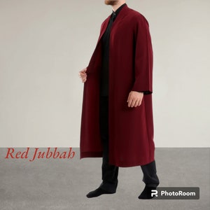 Turkish Style Muslim Men Prayer Jubbah, Turkish Robe, Muslim Men Prayer Jubbah, Turkish Robe ,Islamic Overcoat Men v-neck Robe Jubbah