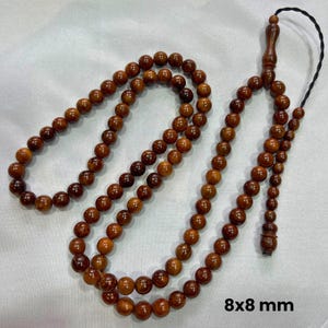 Special Edition 100 Beads Kuka Tasbih, Natural Kuka Tree Wooden Islamic Prayer Misbaha, Zikr Tasbeeh, Muslim Gift, Sibha, Tesbih, Masbaha