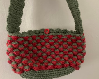 crochet strawberry purse