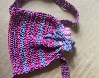 mini colorful crochet backpack