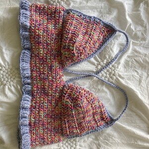 multicolor crochet crop top