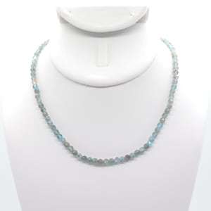 Ice Apatite Beaded Choker/Necklace | 15" Genuine Natural Gemstone